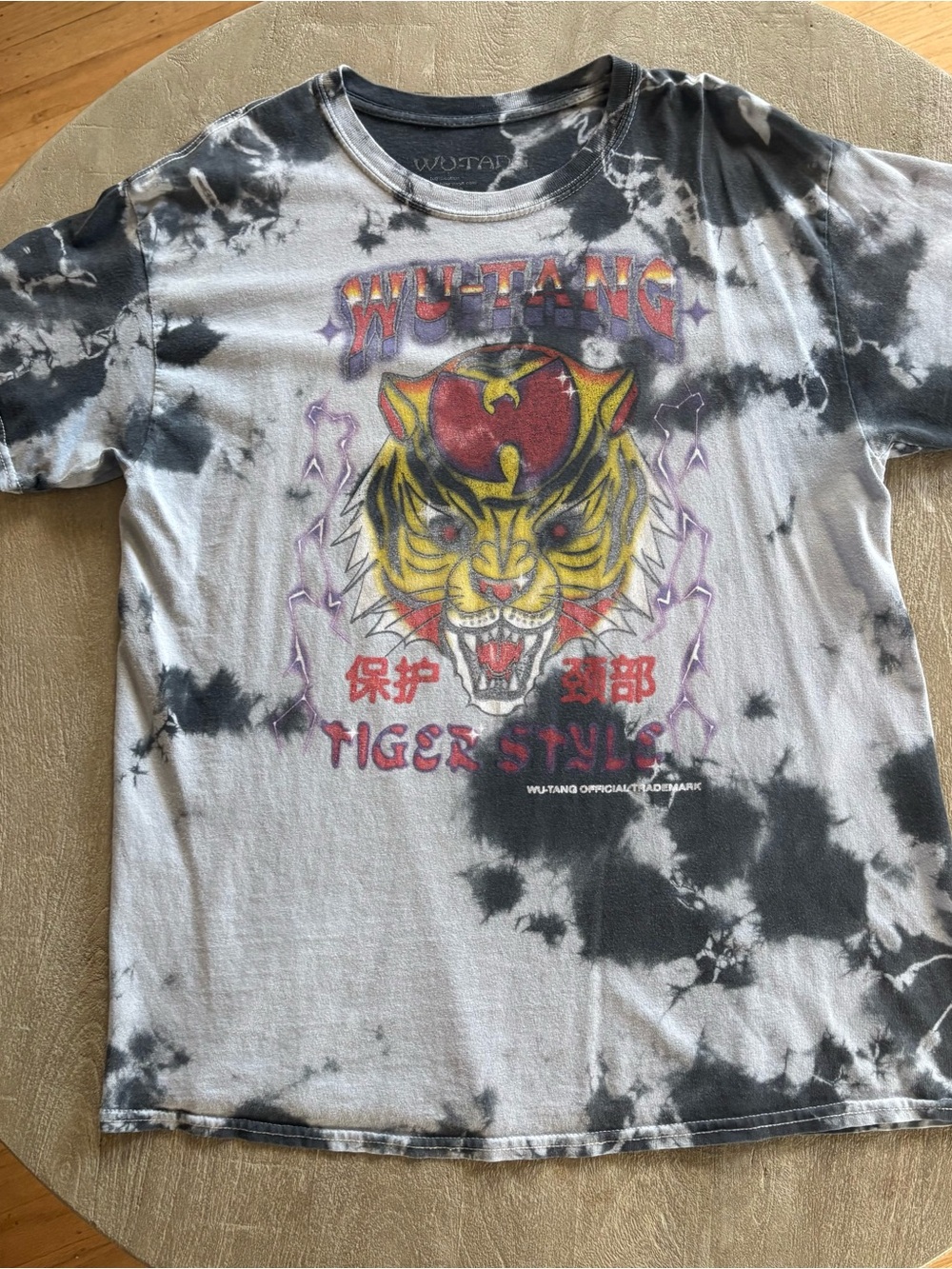 Wu-Tang Tie-Dye Tiger Graphic Tee - Black & White